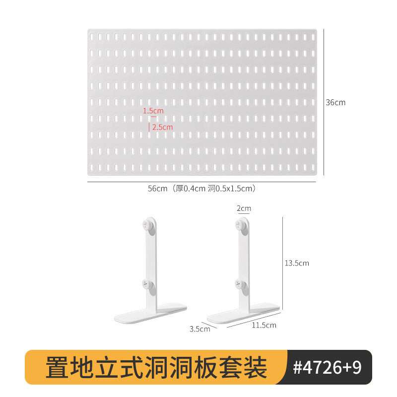 Desktop Perforated Board Storage Rack Organizer Office Partition Workstation Desk Stationery Organizer Shelf No Drilling Required