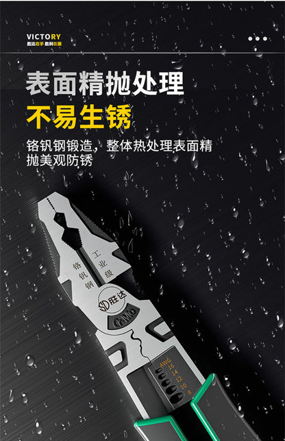 Shengda Vise Labor-Saving Household Pliers Set Tpr Handle Set Needle Nose Pliers Electrician Special Multi-Functional Wire Pliers