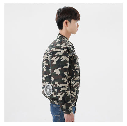 Summer Air Conditioning Clothing Clothes with Three Fans Heatstroke Prevention and Cooling Work Clothing for Men's Construction Site Heatstroke Prevention and Refrigeration Labor Protection Clothing