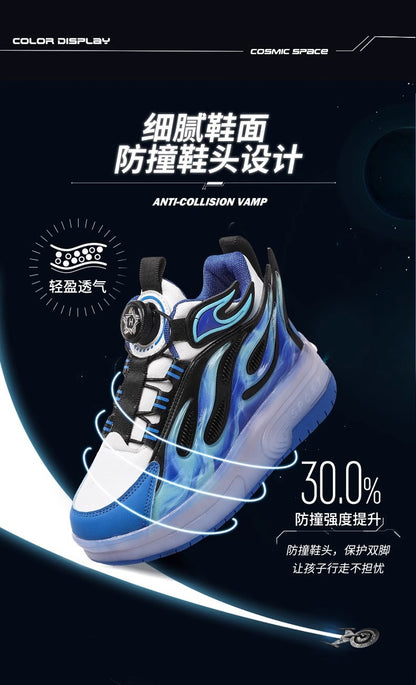 Children's Heelys Shoes, Retractable and Lighted, Boys' Flying Shoes with Wheels, Primary School Students' Roller Skate Shoes