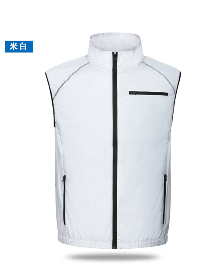 Wholesale air conditioning clothing sleeveless summer heatstroke prevention and cooling clothing with fan construction site labor protection clothing cross-border Japanese and Korean explosions