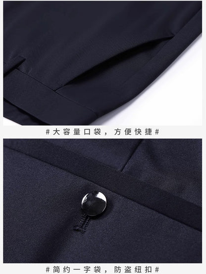 Wholesale Summer New Casual Pants Men's Thin Straight Loose Business Pants High Stretch Ice Silk Cold Pants