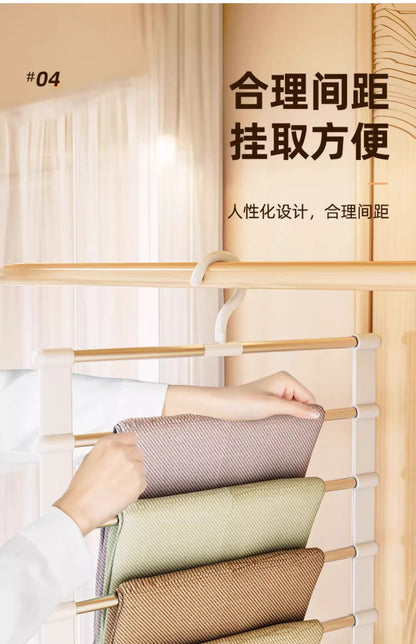 Multi-Layer Multifunctional Household Pants Rack, Non-Slip Seamless Pants Hanger, Special Folding Storage Organizer