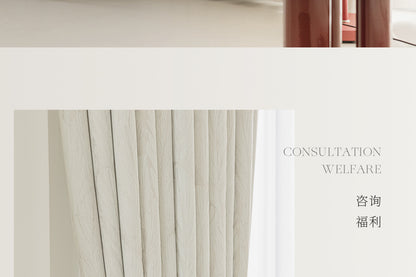 Cream Style Jacquard Curtain for Bedroom Premium Chenille Shading Living Room Bedroom French Light Luxury Shaoxing Curtain