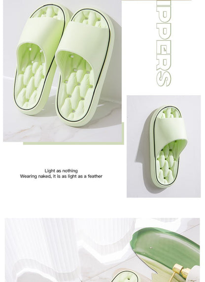 Slippers for Women, Summer Couples, Indoor Home Bathroom Bathing, Leaking, Non-Slip, Thick-Soled, Shit-Stepping Household Sandals, Slippers for Men