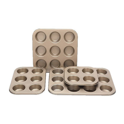 Baking Mold Mufen Small Cake Grinder Baking Six Donuts Non-Stick Household 6/12 Mold Baking Tray Tool