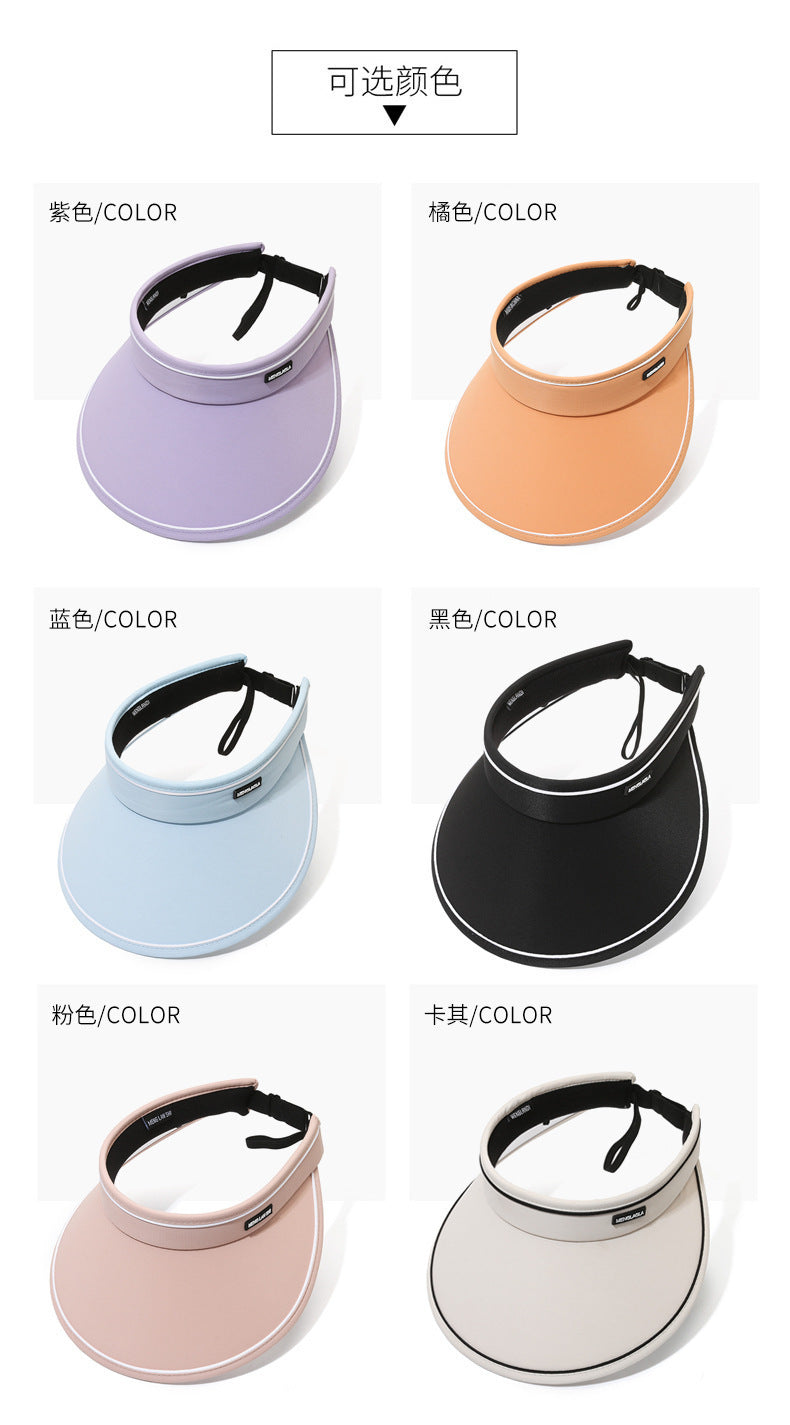 Upf50+ Large Brim Sun Hat for Women, Uv Protection, Open-Top Hat, Cycling Face-Covering Sun Hat, Breathable Ice Silk