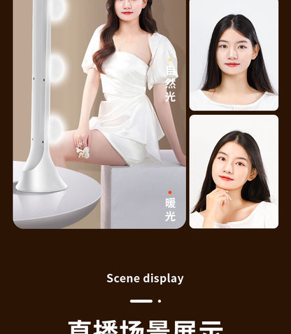 Live fill light anchor desktop makeup dedicated double row LED beauty skin rejuvenation professional live studio video background