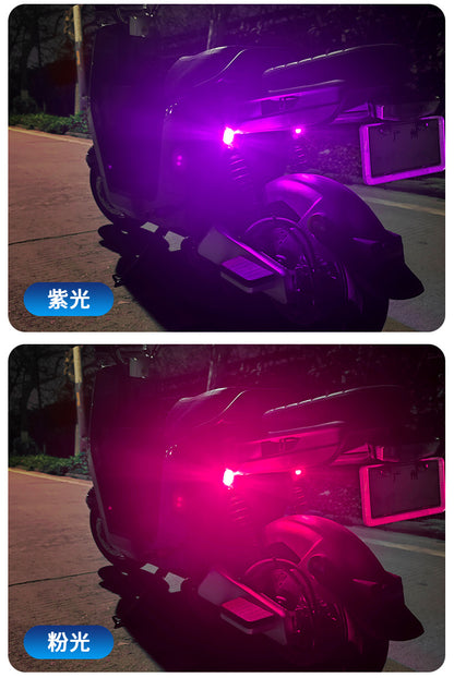 Cross-border new motorcycle electric vehicle night warning light wireless remote control aircraft light colorful anti-collision induction light