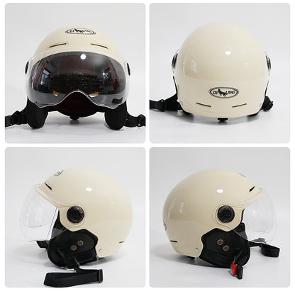 3C certification ear protection electric car helmet men and women summer sunscreen electric car helmet light half helmet manufacturers wholesale