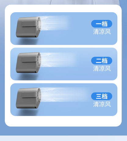 Cross-Border New Waist-Mounted Fan, Extra Large Capacity, Handheld USB Charging, Portable Outdoor Camping Cooling Device