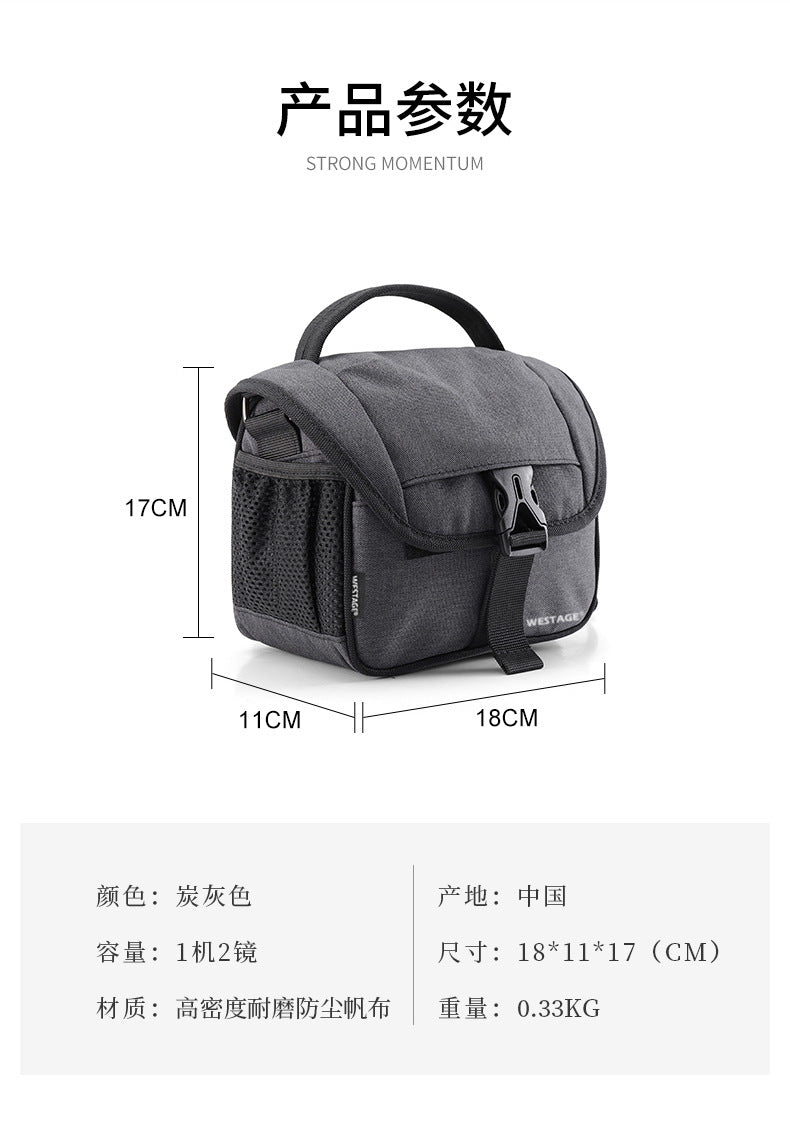 New Photography Mirrorless Bag Slr Camera Bag Shoulder Bag Storage Digital Bag Diagonal Stand-Alone Bag Lightweight Waterproof Bag