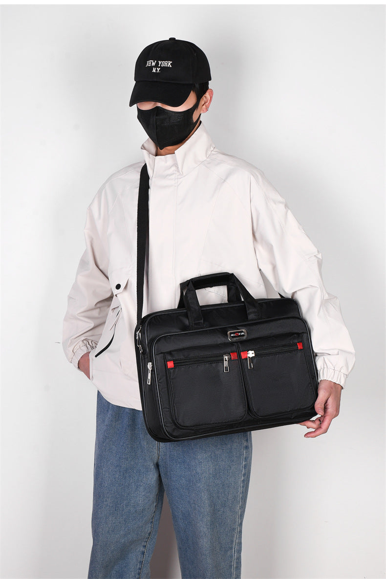 Manufacturer Wholesale Men's Large-Capacity Briefcase Business Trip Laptop Bag Portable Travel Bag Wear-Resistant Business Bag