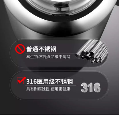Large Capacity 316 Stainless Steel All-Steel Pot Men's Outdoor Travel Mountaineering Portable Thermos Cup Wholesale Cross-Border