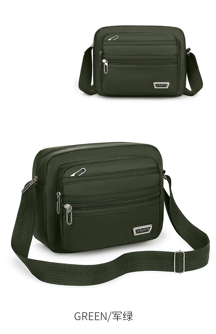 New Men's Coin Purse Casual Large Capacity Chest Bag Multi-layer Large Capacity Shoulder Bag Simple Solid Color Crossbody Bag