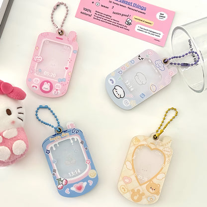 Original cute mobile phone puppy 1 inch ID photo magnetic card set card brick goo card goo plate acrylic hard card set
