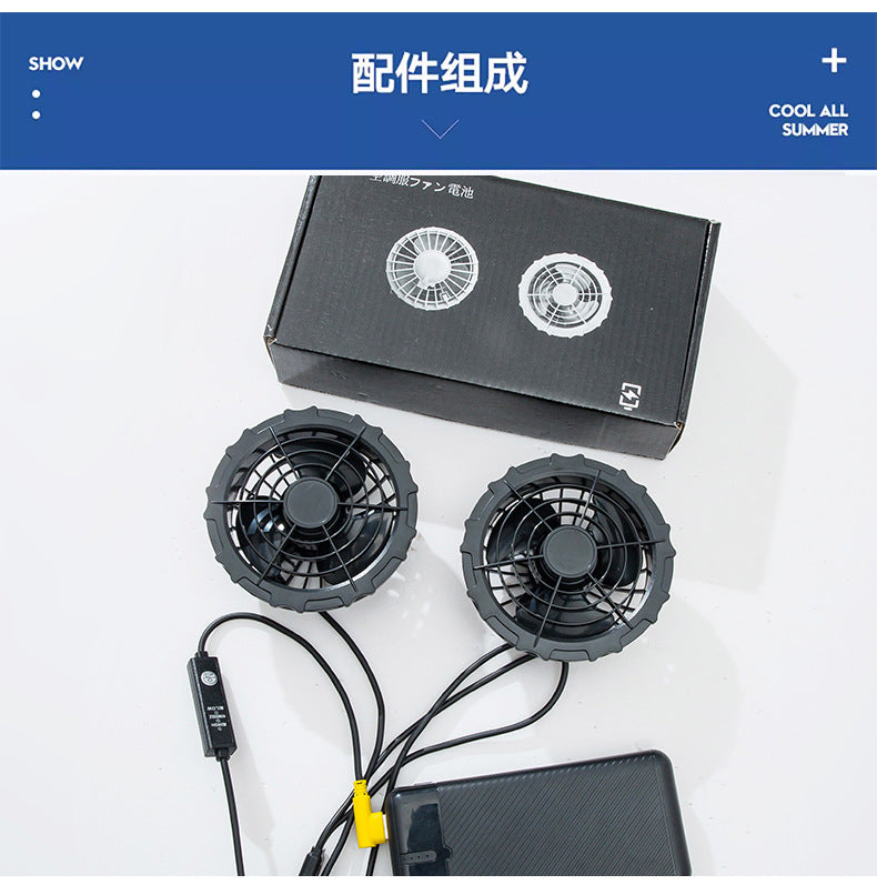 Cross-Border Summer Cooling Air-Conditioning Clothing with Fan Refrigeration Workwear Outdoor Heatstroke Prevention Fan Clothing Men's Labor Protection Clothing Work Clothes