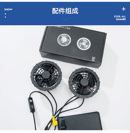 Cross-Border Summer Cooling Air-Conditioning Clothing with Fan Refrigeration Workwear Outdoor Heatstroke Prevention Fan Clothing Men's Labor Protection Clothing Work Clothes