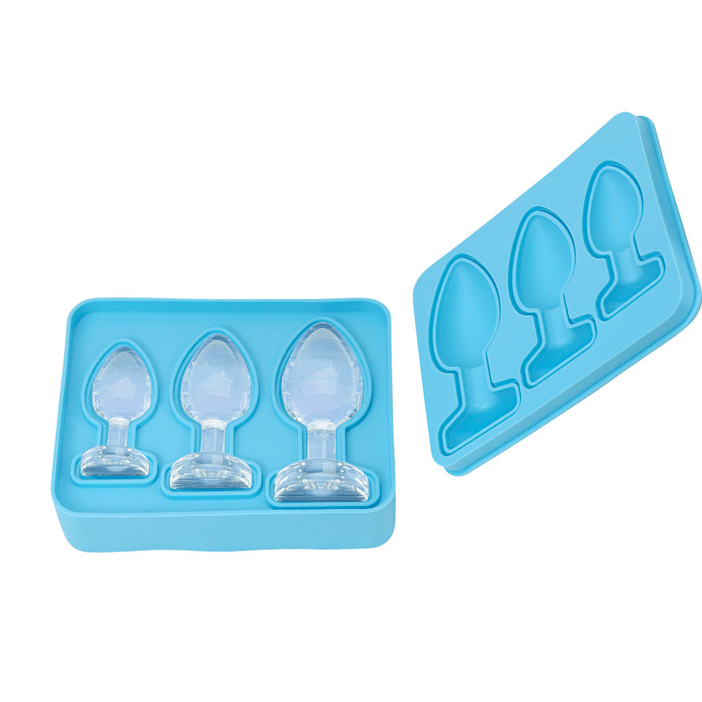 Creative Silicone Ice Tray Mold Party Whiskey Spoof Shape Mold Household Food Grade Ice Film with Funnel