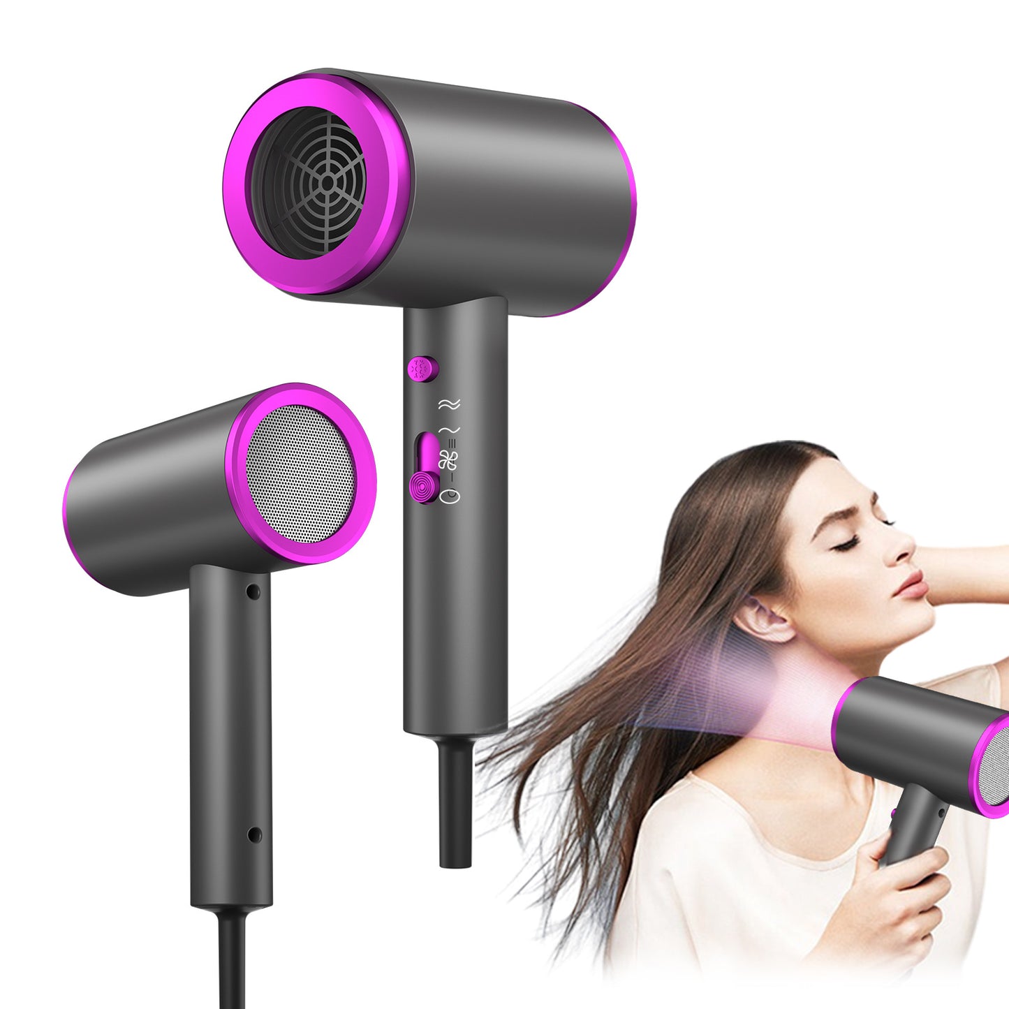 Manufacturer Wholesale Amazon Hair Salon Hair Dryer Cross-Border 2400W Barber Shop Hairdressing High Power Hair Dryer Wholesale