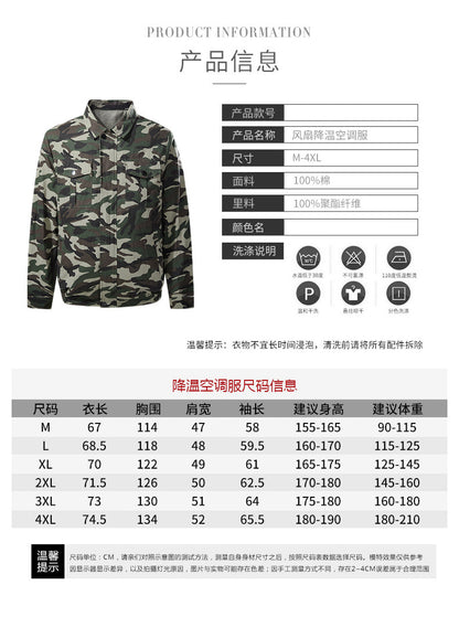 Air-Conditioned Clothing Men's Summer Outdoor Labor Protection Work Clothes Charging Refrigeration Welder High Temperature Heatstroke Prevention Cooling Fan Clothing
