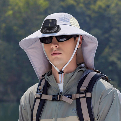 Solar Fan Hat, Summer Shawl, Neck Protection, Sun Protection Hat, Men's Outdoor Fishing and Hiking Hat, New Style Hat