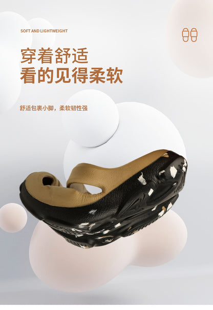 Cross-Border Outdoor Thick-Soled Sandals, Hollow Eva Shaped Water Sandals, Non-Slip Clogs, Men's and Women's Beach Sandals, Slippers