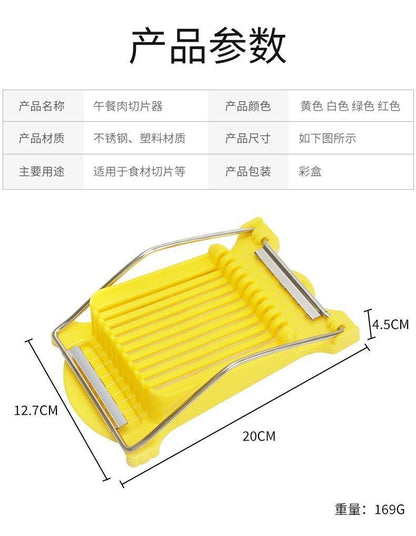 Potato Slicer Luncheon Meat Slicer Ham Slice Household Fruit Vegetable Cutter Kitchen Plastic Egg Cutter