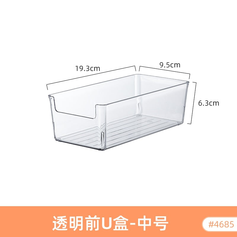 Enlarge 40cm Long Transparent Box Narrow Long Square Storage Box 15cm Wide Water-tight Drawer Finishing