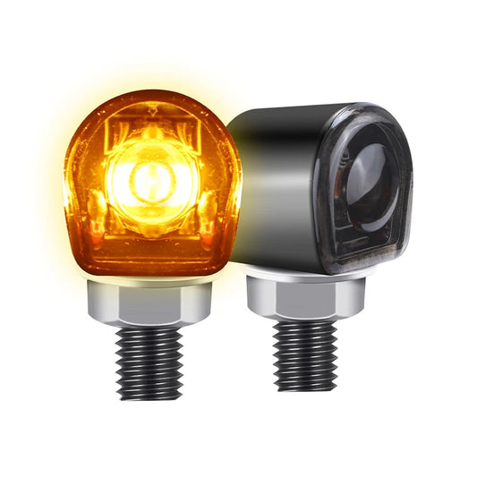 Harley Motorcycle Modified Retro Metal Led Turn Signal Hidden Finger Light Mini Direction Light 12V Indicator Light