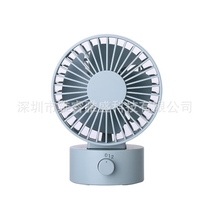 Muji Same New Product Fan Desktop Mini USB Fan 4inch Small Fan Macaron Rechargeable Small Fan