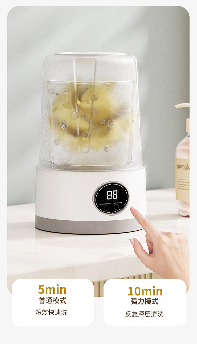 Small Mini Washing Machine Household Fully Automatic Small Washing Machine Washing Socks Mask Desktop Rechargeable Washing Machine