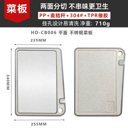 New in stock Amazon Explosions 3D Pattern Stainless Steel Cutting Board Titanium Cutting Board 304 Double-sided Cutting Board