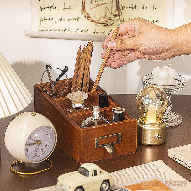 Bedside Remote Control Phone Holder Desktop Organizer Lipstick Perfume Storage Box Makeup Brush Holder Pen Holder Desk Pencil Box