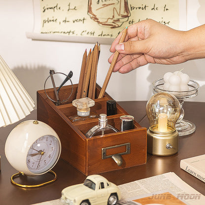 Bedside Remote Control Phone Holder Desktop Organizer Lipstick Perfume Storage Box Makeup Brush Holder Pen Holder Desk Pencil Box