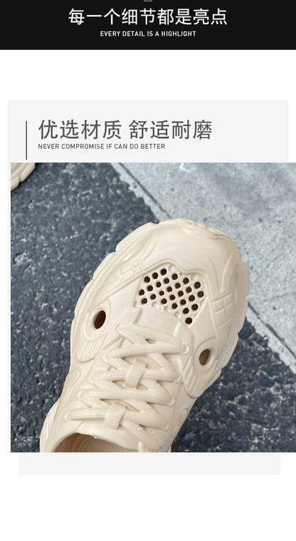 New Style Eva Thickened 5cm Height-Increasing Soft Sole Comfortable Versatile Dad Shoes Outdoor Closed-Toe Sandals for Couples