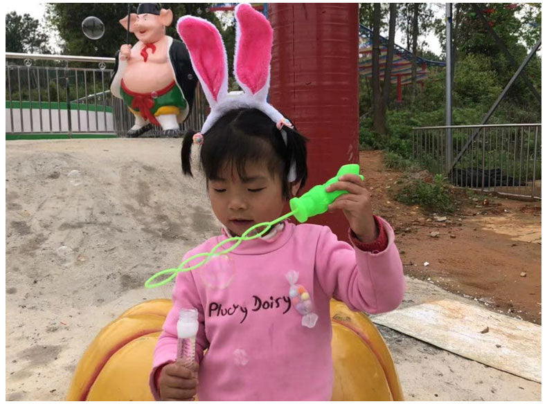Led Light-Up Plush Bunny Ears Headband for Kids with Light-Up Hair Clip Decoration for Party Performance Props Styling