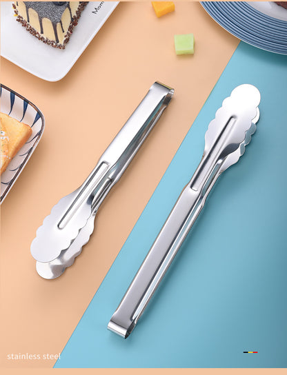 Stainless Steel Food Clip Kitchen Anti-scalding Bread Clip Outdoor Barbecue Clip Buffet Steak Food Clip