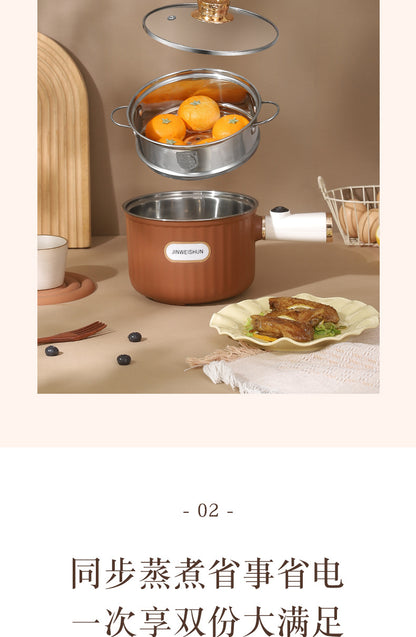 304 Liner Multi-functional Electric Cooking Pot Household Small Pot Dormitory Cooking Noodle Pot Hot Pot Small Electric Pot Intelligent Integrated Pot