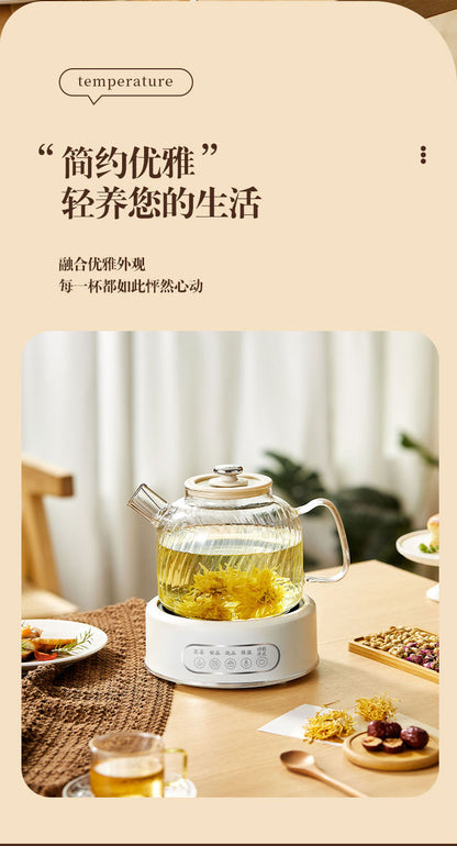 Health Pot Multi-functional Home Office Full Glass Flower Tea Pot Large Capacity Kettle Boiling Tea Pot Gift Box Gift