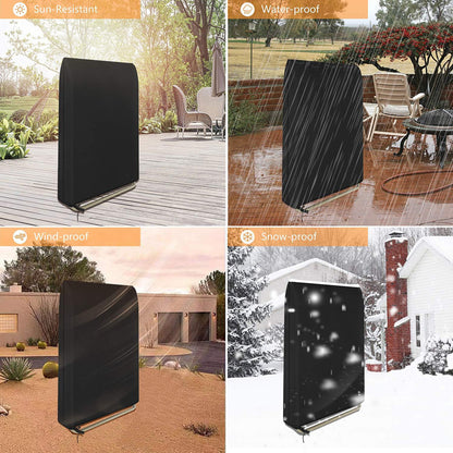 210D Folding Recliner Cover Balcony Garden Courtyard Anti-Blow Dustproof Cover Protective Cover Windproof and Uv Resistant