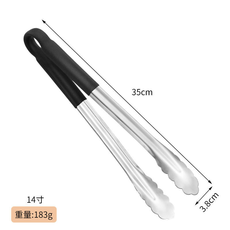 Thickened 304 Stainless Steel Barbecue Clip Hemp Glue Clip Anti-scalding Food Clip Food Clip Multi-purpose Labor-saving Practical Clip