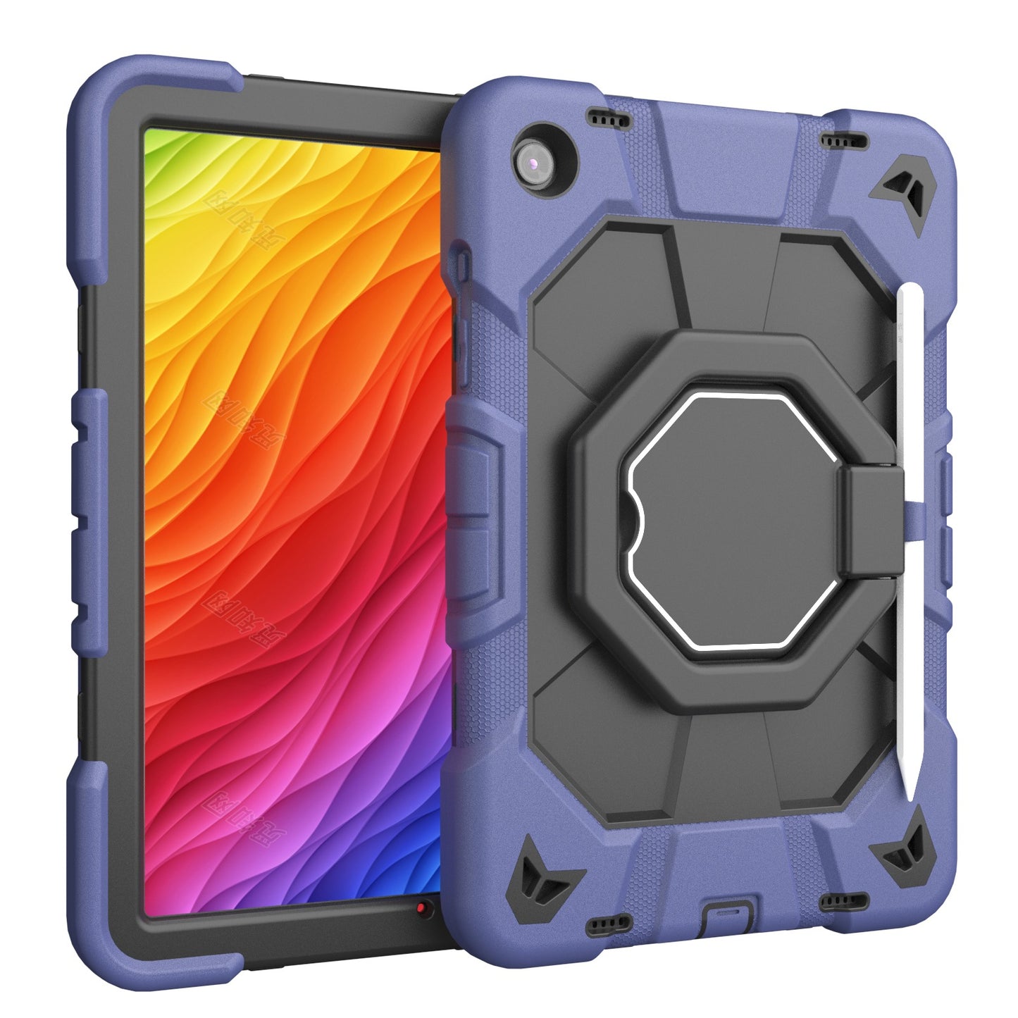 Suitable for Samsung Tab A9+ Tablet Protective Cover Satchel A9Plus Silicone Rotating Stand Kidsren's Anti-Fall Shell