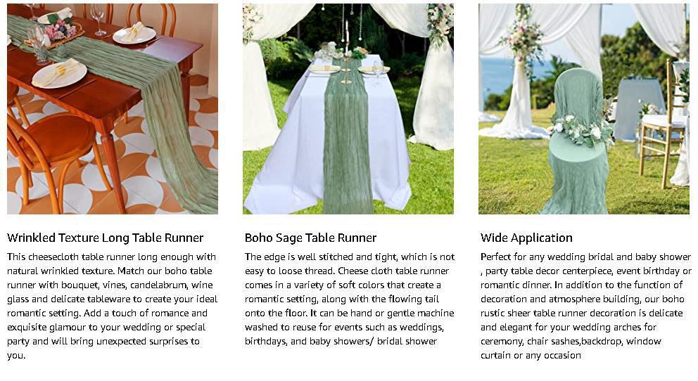 Cross-border foreign trade wholesale Bali yarn wrinkled table flag twist table flag tablecloth wedding party decoration wrinkled table flag