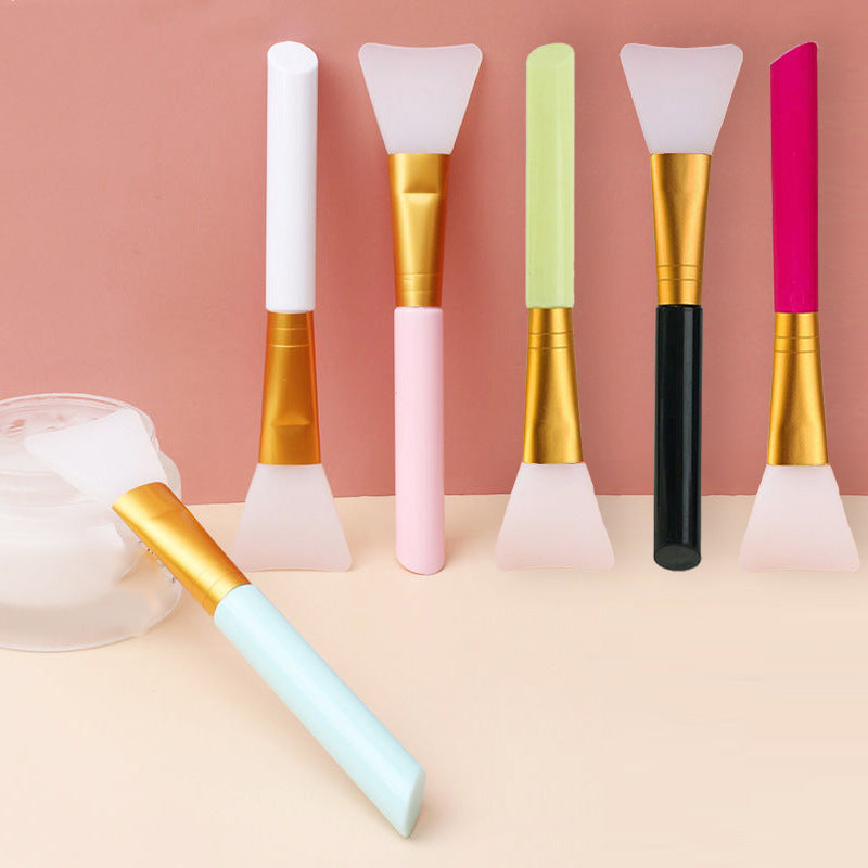 Single Pack of Facial Mask Brush, Lipstick Grinding, White Rod, Two-Color Hollow Mask Brush, Makeup Brush, Beauty Salon