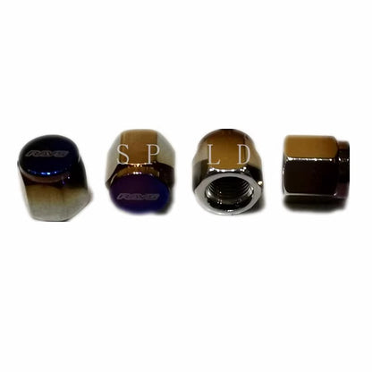 Automobile tire valve cap tire valve cap aluminum alloy explosion-proof valve core cover decorative cap 4 pieces