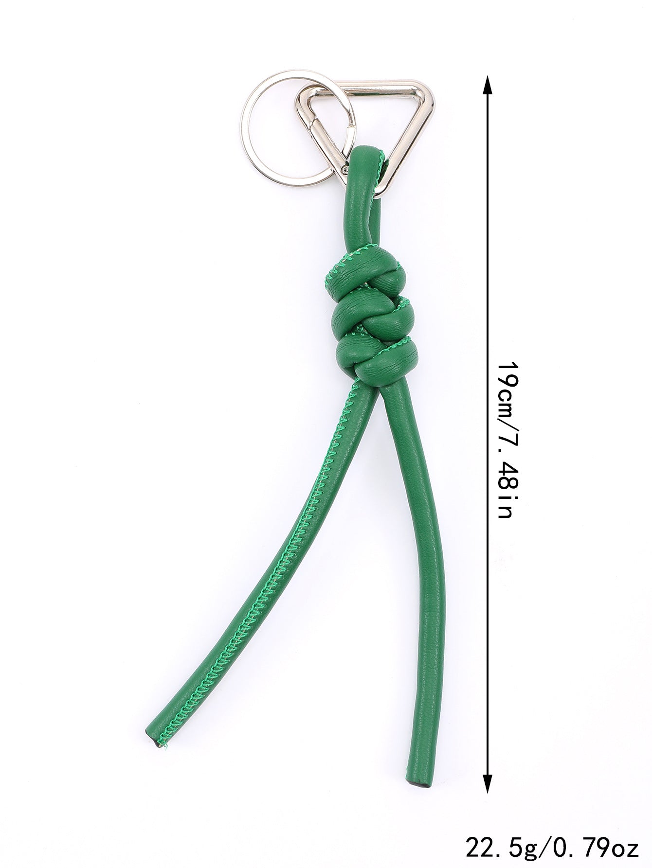 New triangle key chain PU hand-woven diamond key ring bag pendant key chain