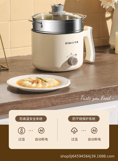 Electric Cooking Pot Student Home Kitchen Dormitory Multi-functional Electric Wok Integrated Pot Non-stick Pot Noodle Cooking Porridge Electric Hot Pot