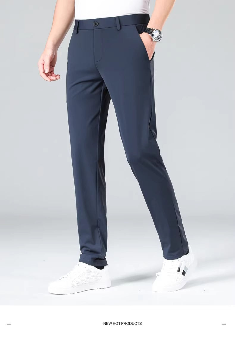 Wholesale Men's Business Wear Slim-fit Pants Summer Casual Men's Wear Youth Work Dress Black Workwear Pants