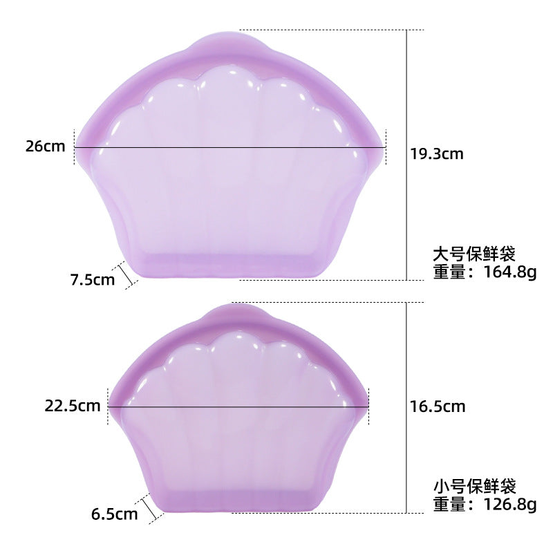 Silicone Fresh-Keeping Bag Food Repackaging Bag Silicone Bag Refrigerator Fresh-Keeping Bag Household Storage Edible Food-Grade Food Sealing Bag